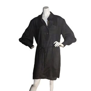 BANANA REPUBLIC GENTLE WOMEN  SHEER‎ SMOKED SLEEVES SHIRT DRESS